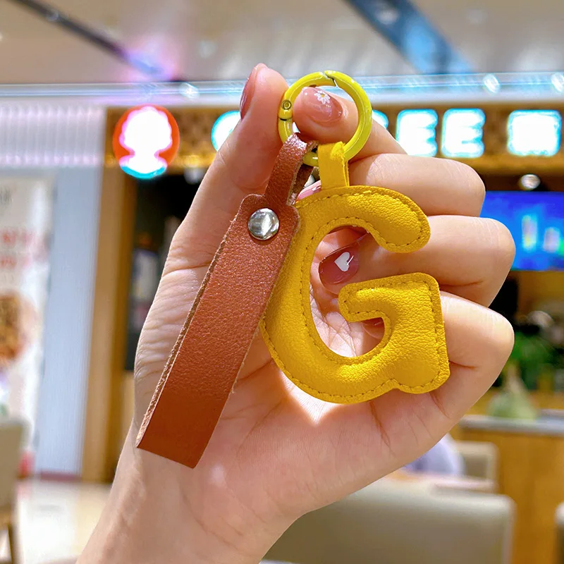 A to Z PU Leather Initial Lett - đánh giá và giá Monogram Keychain Leather
