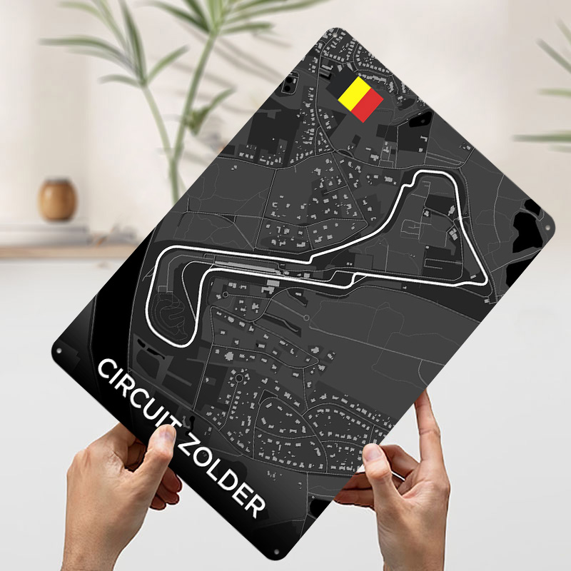Circuit Zolder Track Map Metal - đánh giá và giá Custom Map Poster